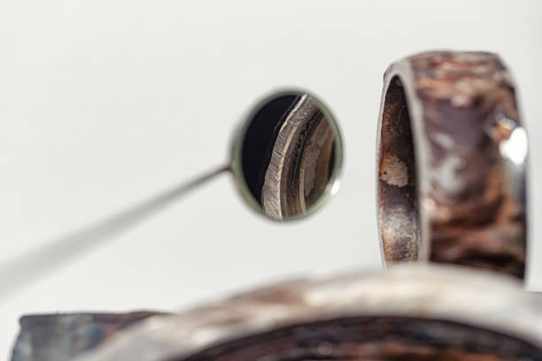 Visual inspection of the inner surface of welded parts by means of special telescopic mirrors